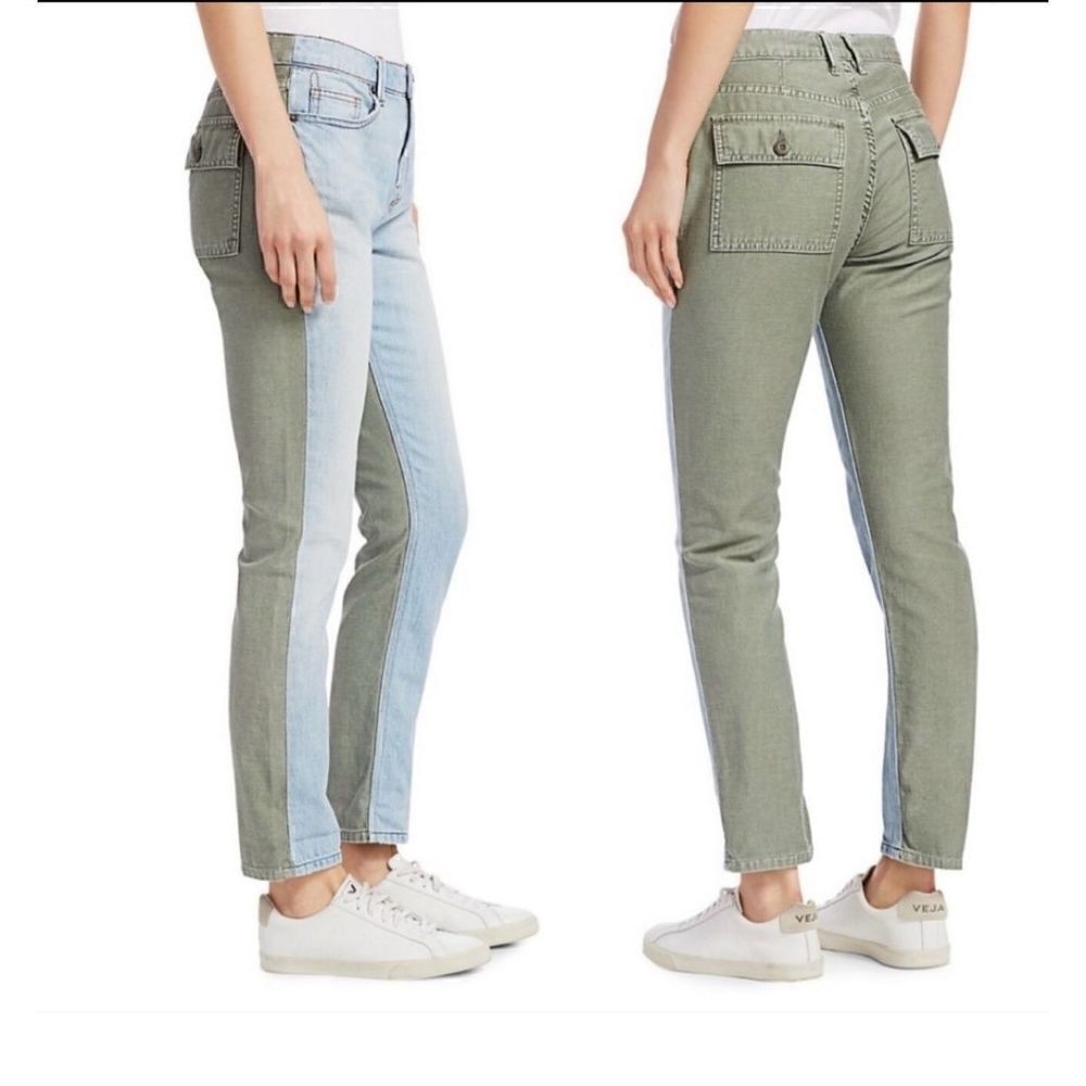 NWT Frame Le Beau Cargo Mix Media Jeans